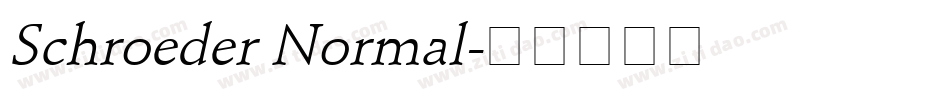 Schroeder Normal字体转换